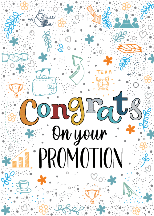 Bold colorful congratulations text on a textured orange background