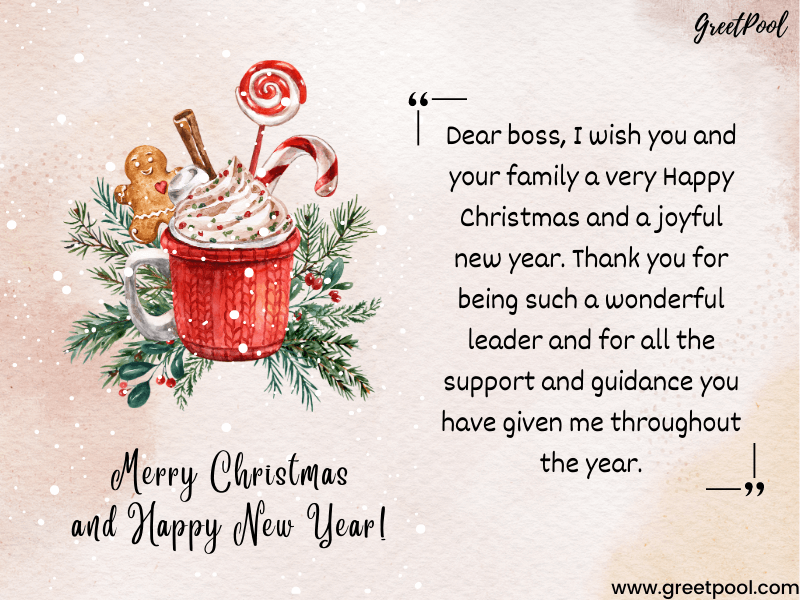 merry christmas wishes and messages for boss