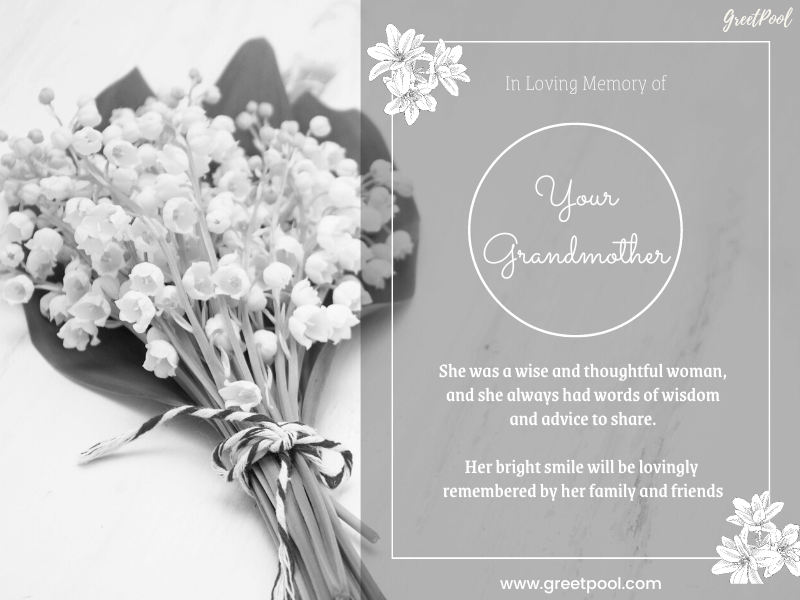 sympathy message for loss of a grandmother or grandma, condolence message, what to write