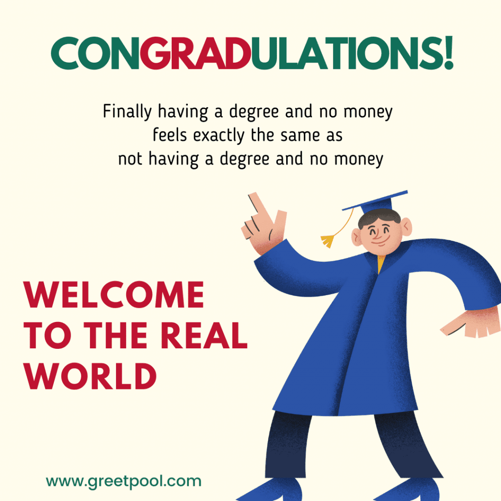 Funny graduation messages and wishes