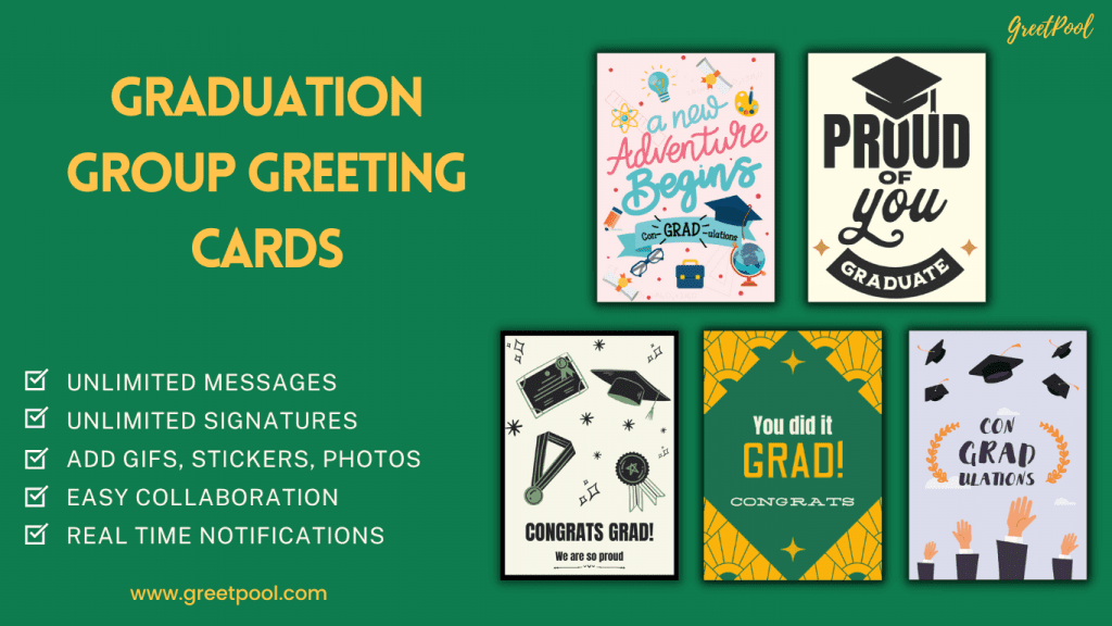 Greetpool Graduation Group Ecards that multiple people can sign