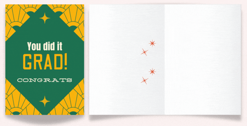 Group Ecard with happy graduation messages and wishes from multiple people