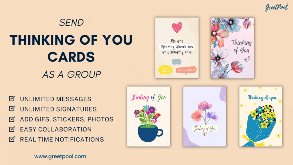 Thinking of you group ecards that multiple people can sign