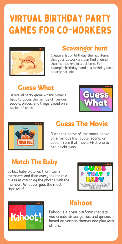 office birthday party ideas infographic