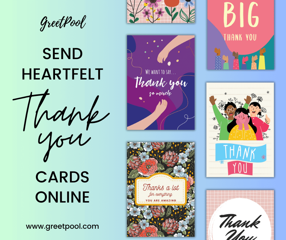 Thank You Messages for Cards or thank you notes| GreetPool Group Ecards