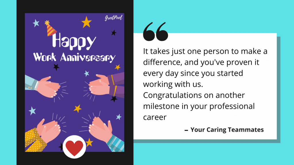 work anniversary cards | Greetpool group greeting cards