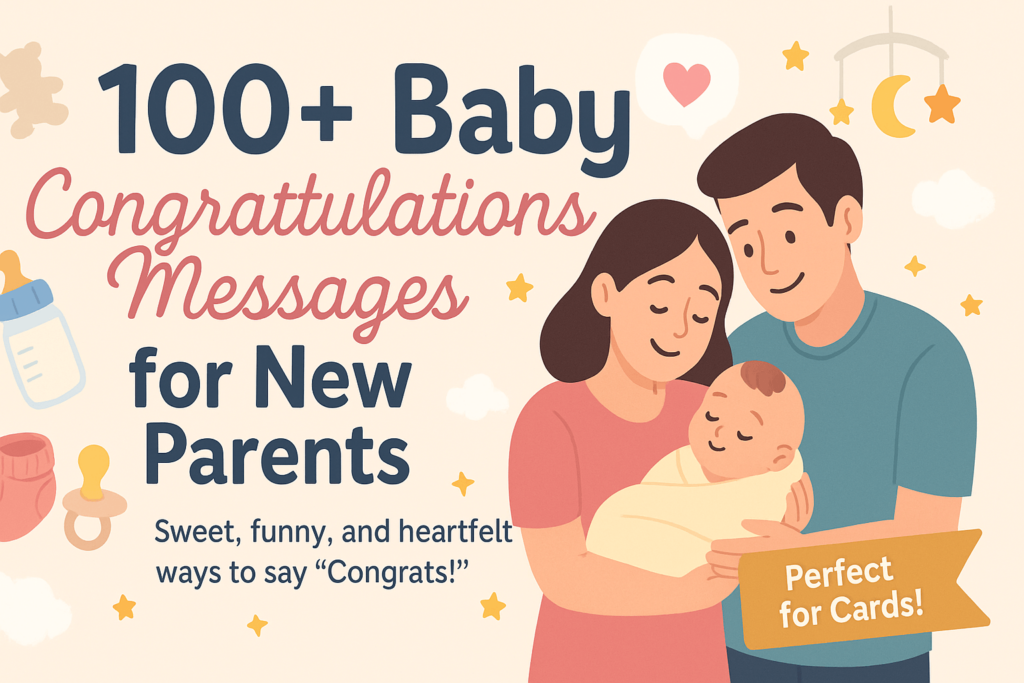 100 new baby congrats wishes for parents blog banner